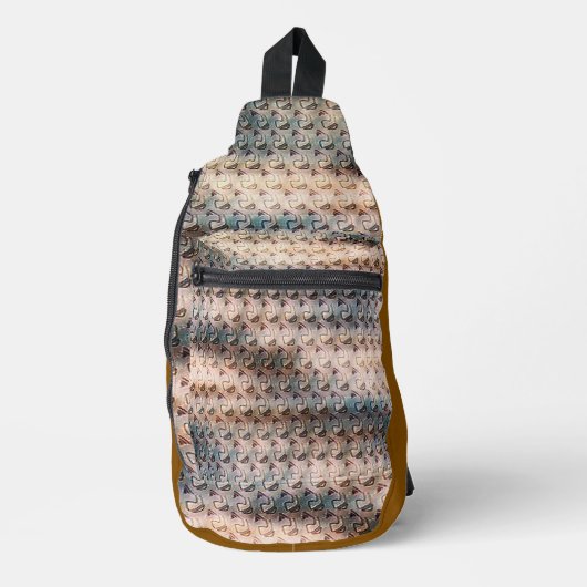 Moderne abstracte digitale patroonontwerp 1240 sling bag (Voorkant)