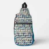 Moderne abstracte digitale patroonontwerp 1242 sling bag (Voorkant)