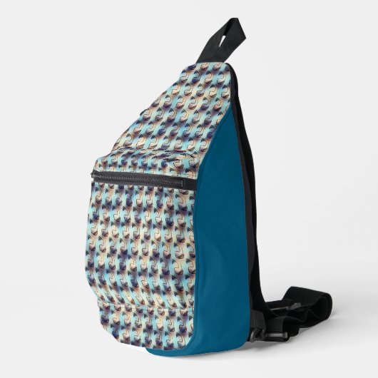 Moderne abstracte digitale patroonontwerp 1242 sling bag (Rechterhoek)