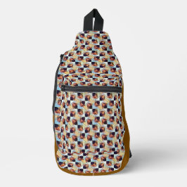 Moderne abstracte digitale patroonontwerp 1245 sling bag