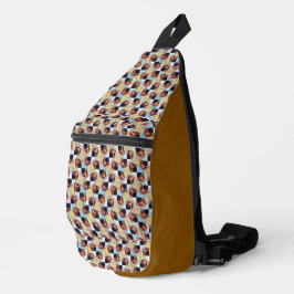 Moderne abstracte digitale patroonontwerp 1245 sling bag