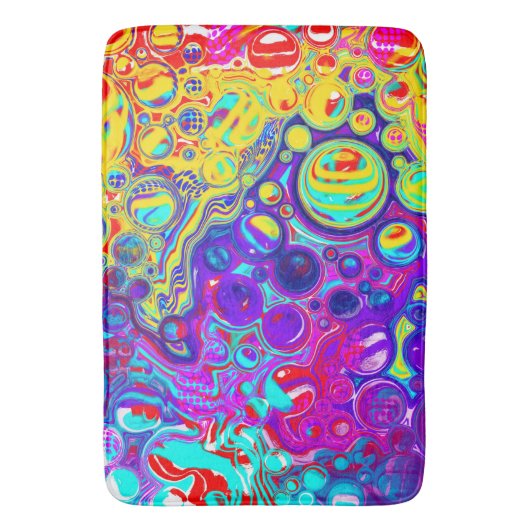 Moderne Abstracte digitale vloeiende kunst Badmat (Voorkant Verticaal)