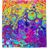 Moderne Abstracte digitale vloeiende kunst Douchegordijn (Voorkant)