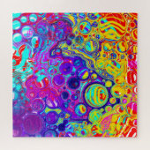 Moderne Abstracte digitale vloeiende kunst Legpuzzel (Horizontaal)