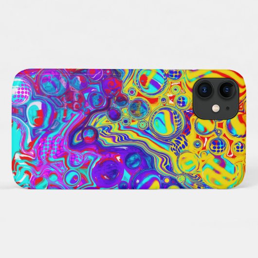 Moderne Abstracte digitale vloeistof Case-Mate iPhone Case (Achterkant (horizontaal))