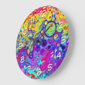 Moderne Abstracte digitale vloeistof Grote Klok (Hoek)