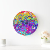 Moderne Abstracte digitale vloeistof Grote Klok (Huis)