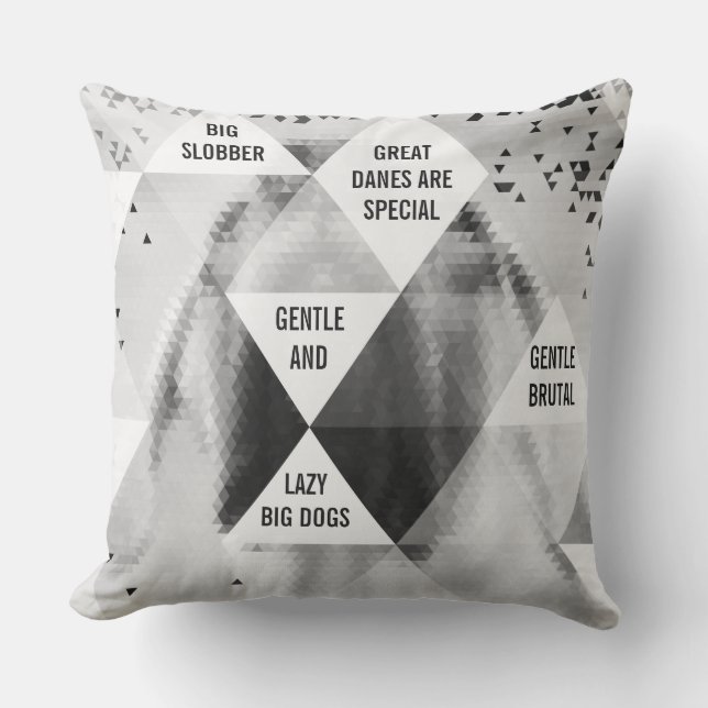 Moderne Abstracte Dog Buitenkussen (Voorkant)