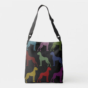 moderne abstracte Dogues de Bordeaux Crossbody Tas