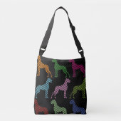 moderne abstracte Dogues de Bordeaux Crossbody Tas (Voorkant)