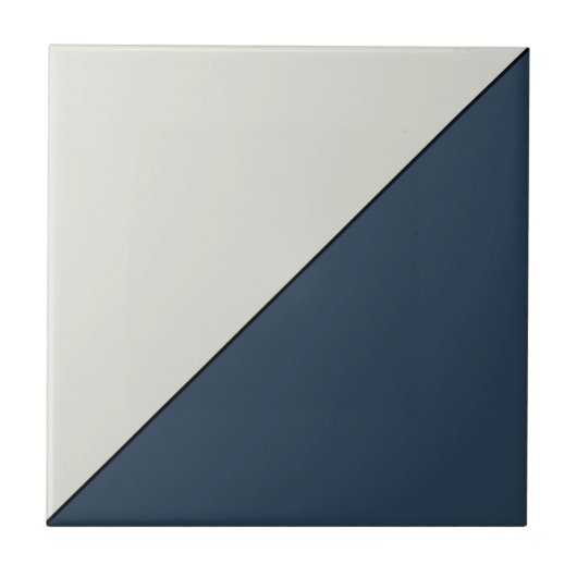 Moderne Abstracte Donkerblauwe geometrische drieho Tegeltje (Voorkant)