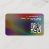 Moderne Abstracte Donkere Regenboog Gradiënt Aange Visitekaartje (Achterkant)