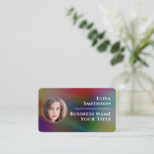 Moderne Abstracte donkere regenbooggradiënt aangep Visitekaartje (Staand voorkant)