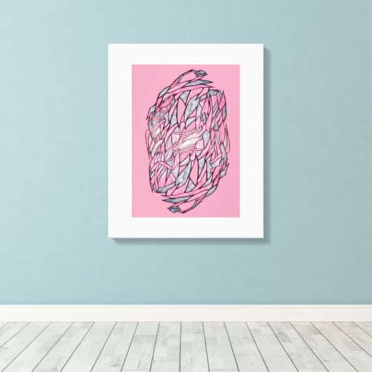 Moderne Abstracte Doolhof Canvas Afdruk (Insitu (Houten vloer))