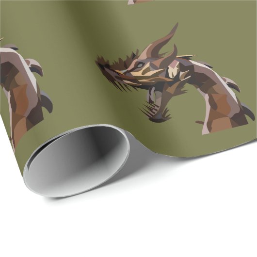 Moderne Abstracte draak Cadeaupapier (Rol Hoek)