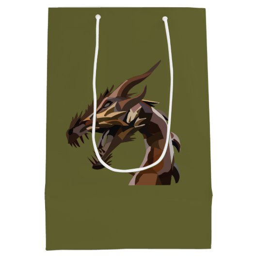 Moderne Abstracte draak Medium Cadeauzakje (Achterkant)