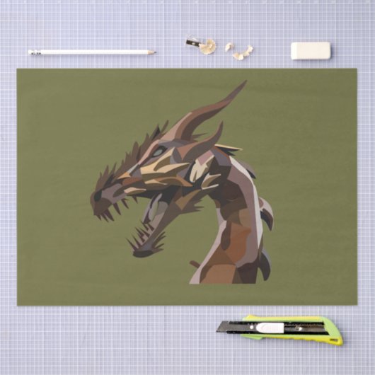 Moderne Abstracte Drakenkunst Tissuepapier (Craft)