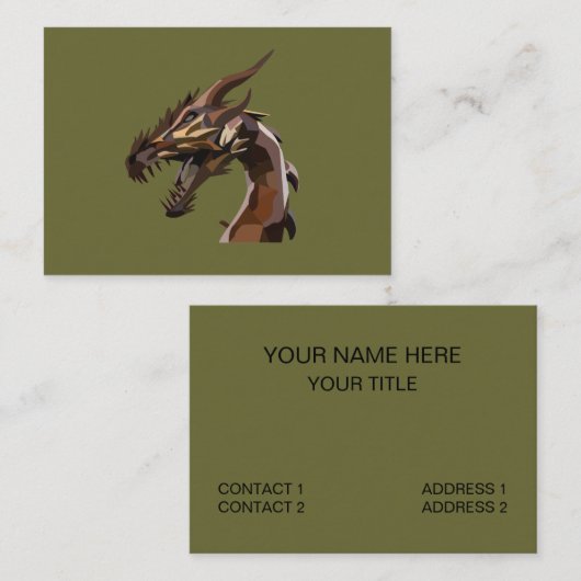 Moderne Abstracte Drakenkunst Visitekaartje (Voorkant / Achterkant)