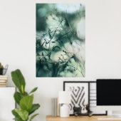 Moderne Abstracte Dreamweaver Zacht Blauwgroen wil Poster (Thuiskantoor)