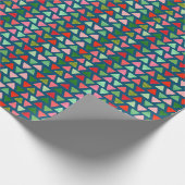 Moderne Abstracte driehoek kerstpatroon Cadeaupapier (Hoek)