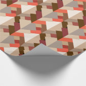 Moderne Abstracte driehoeken, bruin, buisje en Sin Cadeaupapier (Hoek)