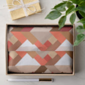 Moderne Abstracte driehoeken, bruin, buisje en Sin Tissuepapier (Geschenk)