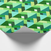 Moderne Abstracte driehoeken, Emerald Green en Aqu Cadeaupapier (Hoek)
