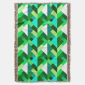 Moderne Abstracte driehoeken, Emerald Green en Aqu Deken (Voorkant Verticaal)
