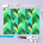 Moderne Abstracte driehoeken, Emerald Green en Aqu Tissuepapier (Craft)