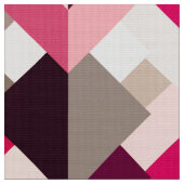 Moderne Abstracte driehoeken, Fuchsia Pink en Grey Stof (Close Up)