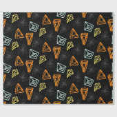 Moderne Abstracte driehoeken Handtekening Cadeaupapier (Vlak)