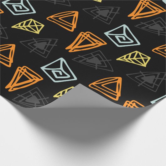 Moderne Abstracte driehoeken Handtekening Cadeaupapier (Hoek)