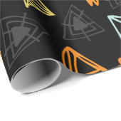 Moderne Abstracte driehoeken Handtekening Cadeaupapier (Rol Hoek)