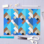 Moderne Abstracte driehoeken, kobalt blauw en brui Tissuepapier (Craft)