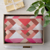 Moderne Abstracte driehoeken, koraalrood en roze Tissuepapier (Geschenk)