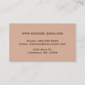 Moderne Abstracte driehoeken, koraalrood en roze Visitekaartje (Achterkant)