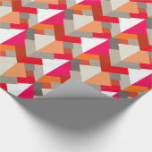 Moderne Abstracte driehoeken, Oranje, Fuchsia en g Cadeaupapier (Hoek)