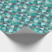 Moderne Abstracte driehoekige bomen groen Cadeaupapier (Hoek)