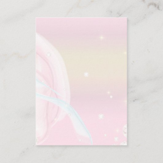 Moderne Abstracte drift-peach roze bruiloft Informatiekaartje (Achterkant)