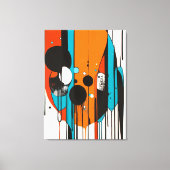 Moderne Abstracte Drip Art Canvas Afdruk (Voorkant)