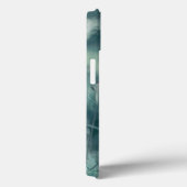 Moderne Abstracte Droomachtige Klaprozen op Teal Case-Mate iPhone Case (Achterkant / Rechts)