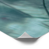 Moderne Abstracte droomroze Blauwgroen papaver Poster (Hoek)