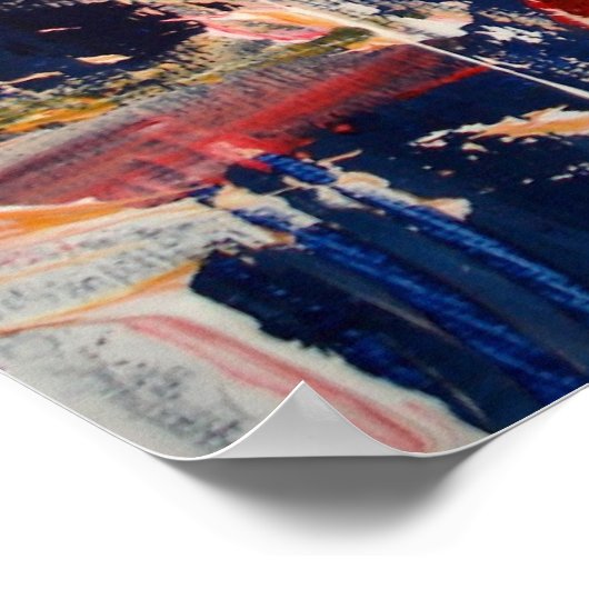 Moderne Abstracte drukkerij met expressionistisch  Poster (Hoek)