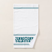 Moderne Abstracte duister blauwgroen vormkunst Bad Handdoek (Handdoek)