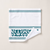 Moderne Abstracte duister blauwgroen vormkunst Bad Handdoek (Wasdoekje)