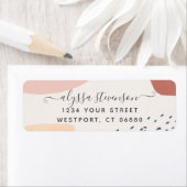 Moderne Abstracte Earth Tone Signature Script Retu Etiket (Insitu)