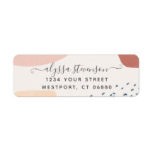 Moderne Abstracte Earth Tone Signature Script Retu