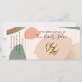 Moderne Abstracte Earth Tones Gold Cadeaubon (Achterkant)