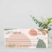 Moderne Abstracte Earth Tones Gold Cadeaubon (Staand voorkant)
