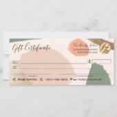 Moderne Abstracte Earth Tones Gold Cadeaubon (Voorkant)